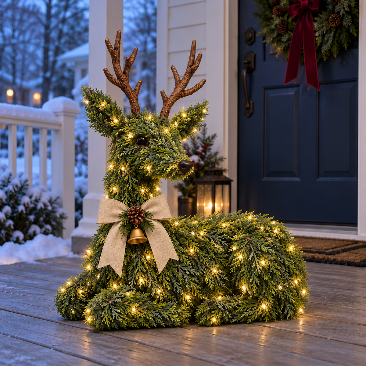 Evergreen Reindeer Christmas Decoration