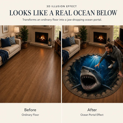 🔥😍✈️ 50% OFF🌊Ocean Portal Illusion Rug - A Realistic 3D Ocean World Beneath Your Feet