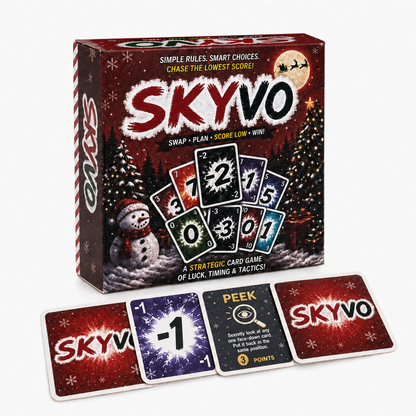 🎄 SKYNO Christmas Edition – Fast-Paced Strategic Card Game for Family & Friends 🎴
