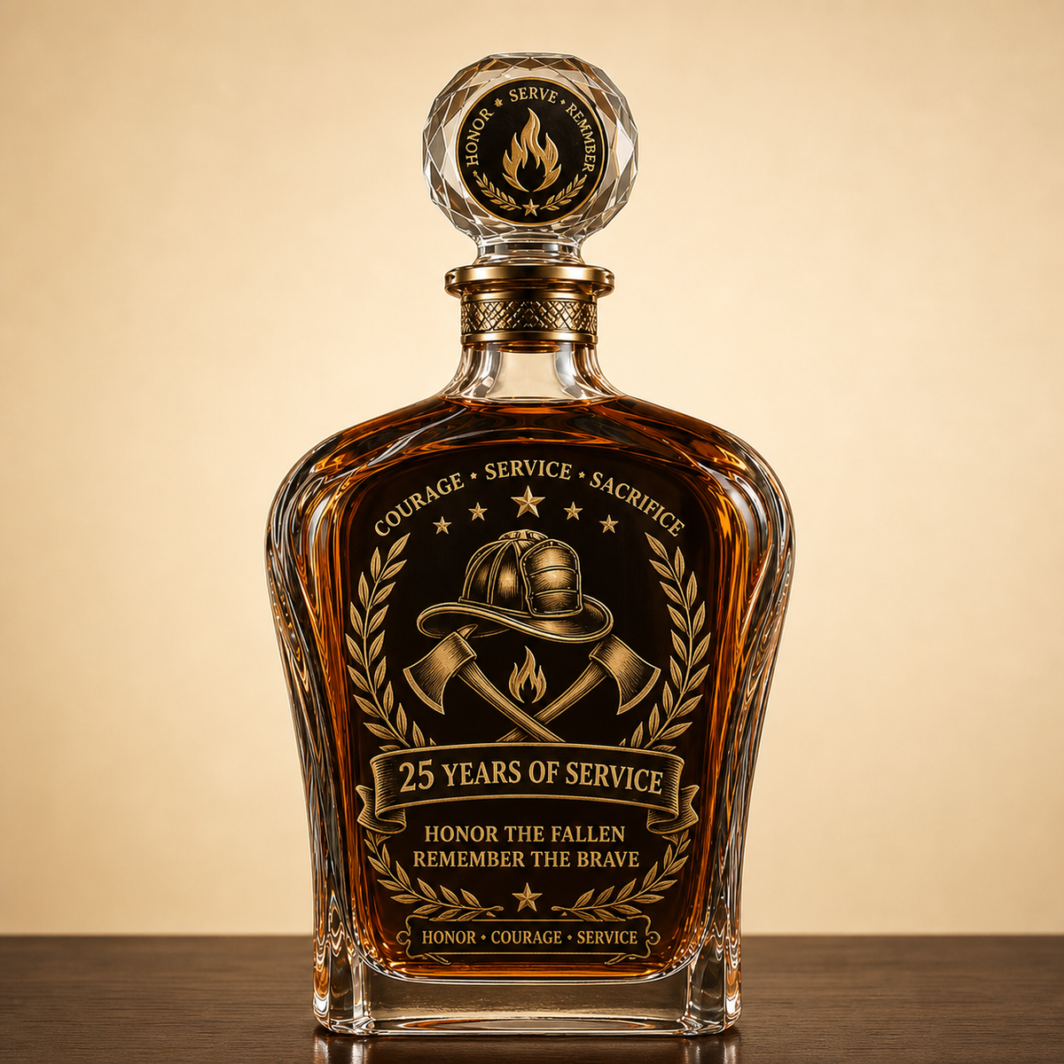 Anniversary Memorial Whiskey Decanter & Glass Gift Set – We Will Never Forget 343 Heroes Tribute