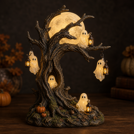 Haunted Hollow Lanternkeepers Tree – Lighted Ghost Halloween Sculpture