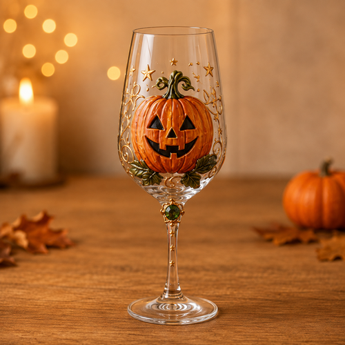 🎃✨ Enchanted Halloween Wine Glass Collection – 6-Piece 3D Spooky Gift Box Set