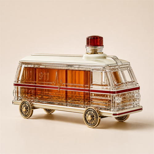 🚑🥃 911 Emergency Rescue Ambulance Whiskey Decanter – First Responder Tribute Collector Bottle