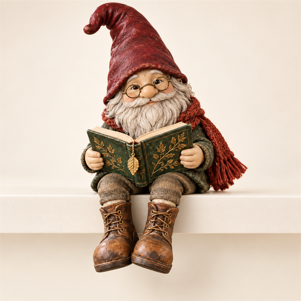 Reading Gnome Shelf Sitter