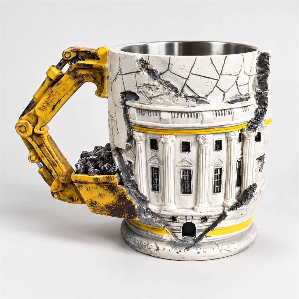 🏗️☕ Builder’s Tribute Excavator Mug – Construction Worker Keepsake & Gift