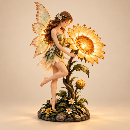 🧚🌻 Enchanted Sunflower Fairy Light – Whimsical Garden Fairy LED Figurine