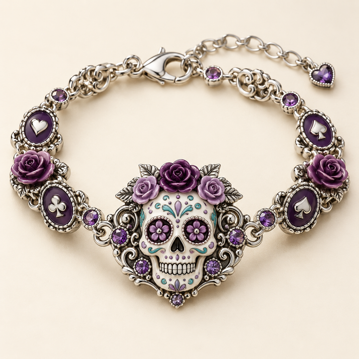 Purple Rose Skull