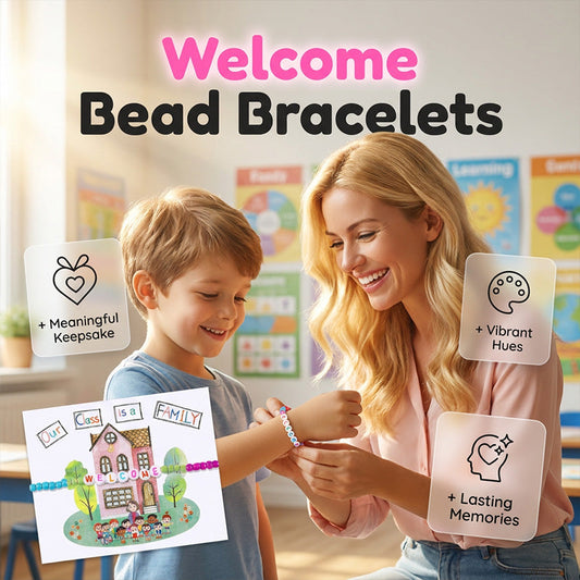 🎒Back to School Friendship Bracelets Set🧒 -Include Our Class Is a Family Greeting Card and  Bracelet with Bags Gift