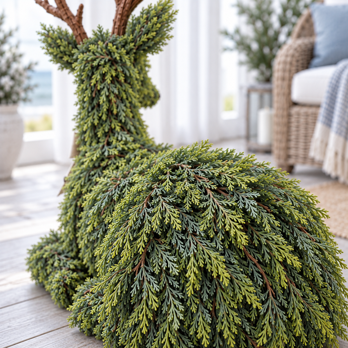 Evergreen Reindeer Christmas Decoration