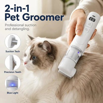 🐾 FurEase Electric Pet Grooming Comb with Built-In Suction – Gentle Detangling & Mess-Free Deshedding
