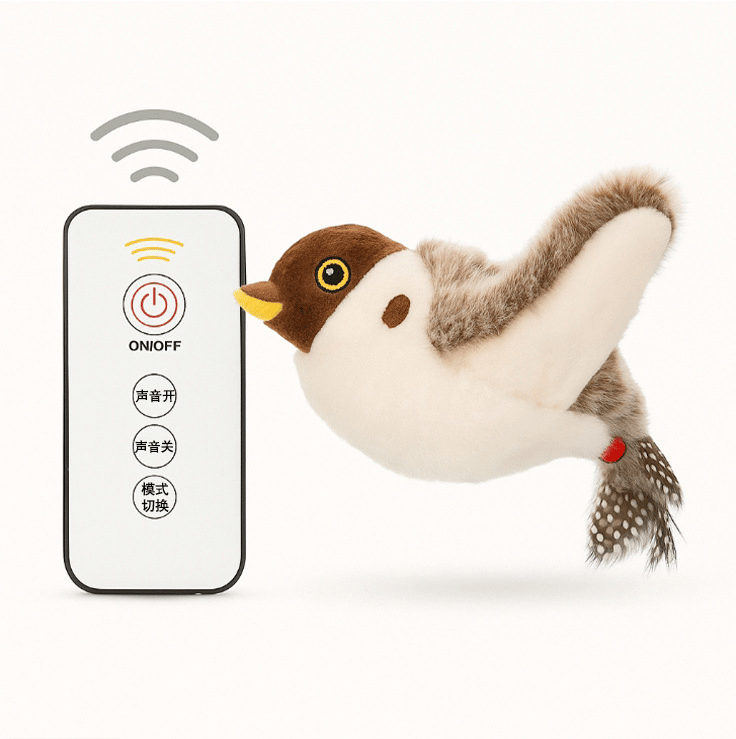 Flapping Bird Interactive Cat Toy, Hunting Stimulation Toy to Relieve Cat Boredom & Scratching