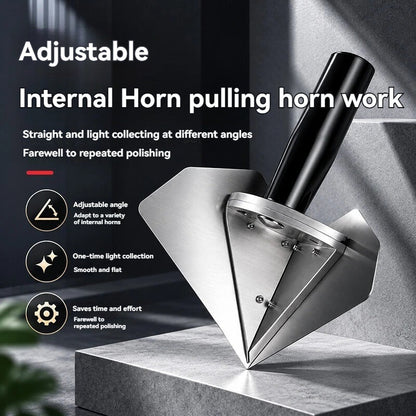 Adjustable Inside Corner Trowel 🔧 Stainless Steel Multi-Angle Finishing Tool for Drywall, Plaster, Ceilings, Windows & Door Frames