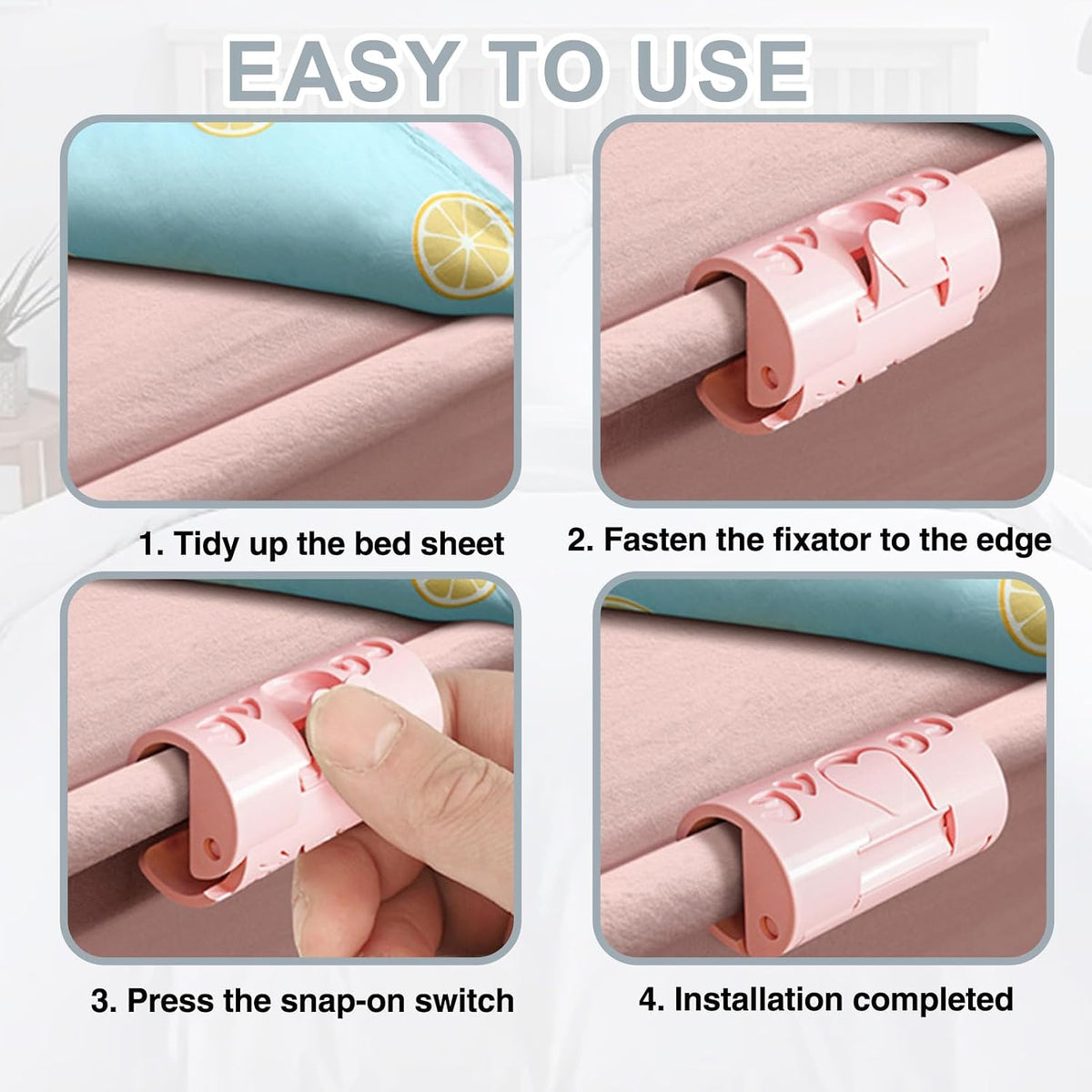 6-Pack Bed Sheet Fastener Clips 🛏️ – Secure, Stay-Put Bedding