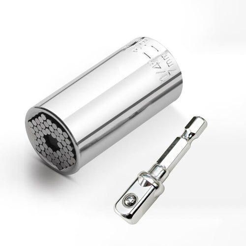 Self-Adjusting Universal Socket 🔩 – 7–19mm with Power Drill Adapter