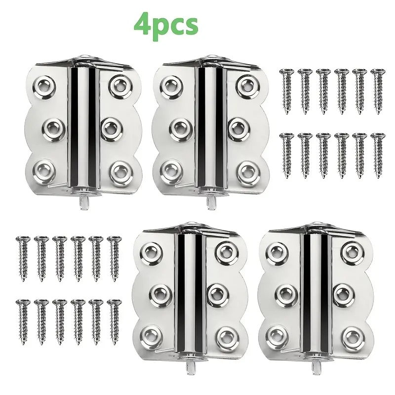 4-Pack Stainless Steel Auto-Closing Screen Door Hinges, 2.4 x 3 in. Heavy-Duty Spring Hardware for Indoor & Outdoor Use 🚪