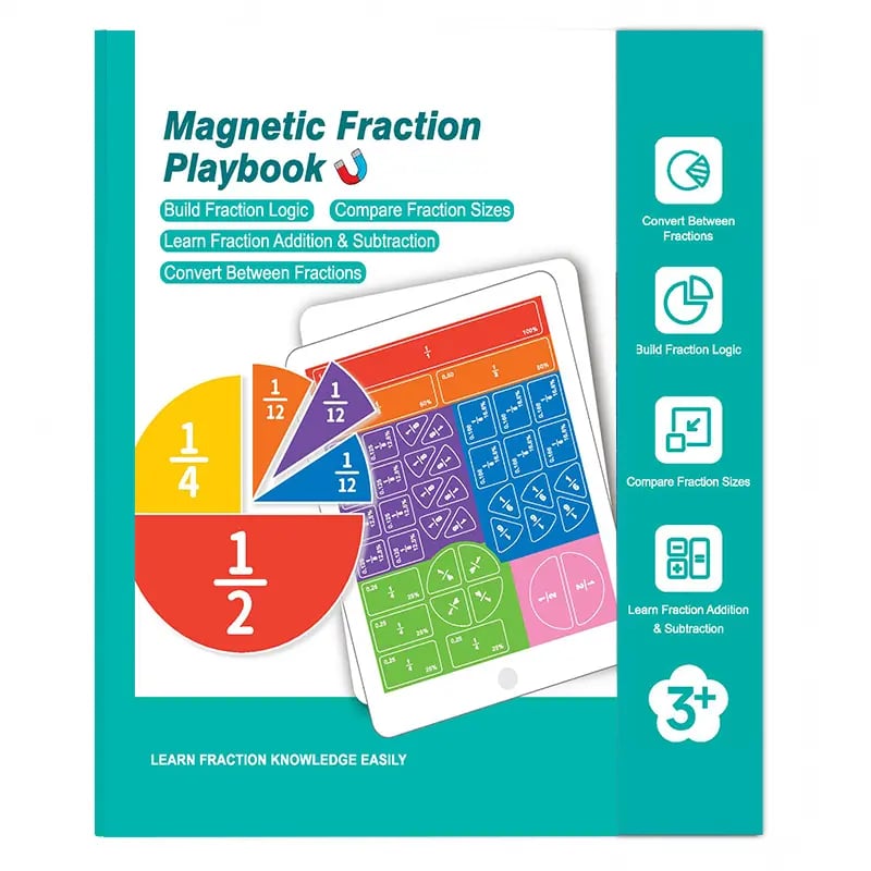 🧩➗ Magnetic Fraction Learning Set – Make Fractions Easy to See & Understand