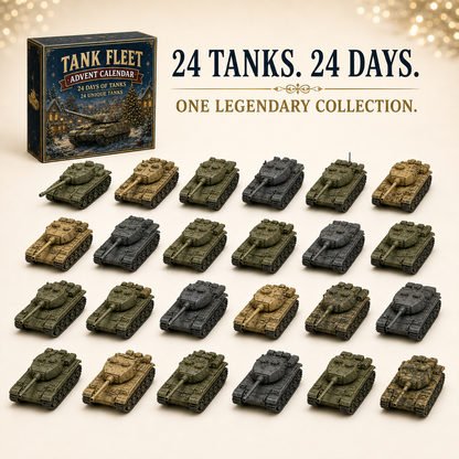 Last Day 50% OFF-🪖 24 Days of Tanks Advent Calendar – 24 Unique Tanks, 24 Days of Armored Legends 🎄
