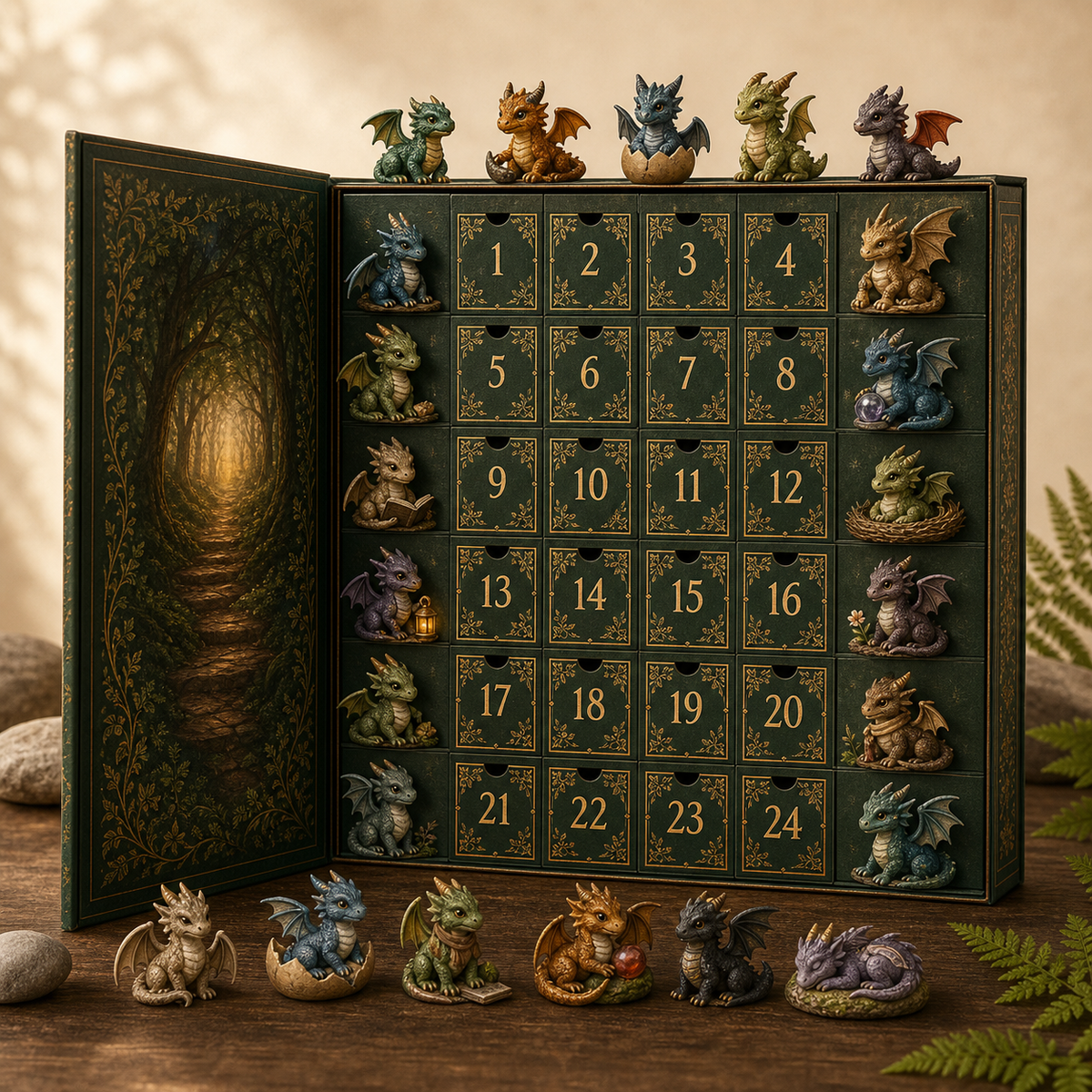 ✨ Enchanted Forest: 24 Days of Tiny Magic | Fantasy Miniature Advent Calendar – 6 Collector Editions