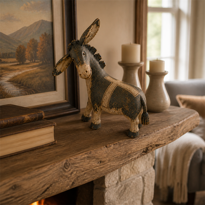 🫏✝️ Faithful Donkey Keepsake – Rustic Christian Home Décor & Meaningful Gift