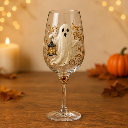🎃✨ Enchanted Halloween Wine Glass Collection – 6-Piece 3D Spooky Gift Box Set