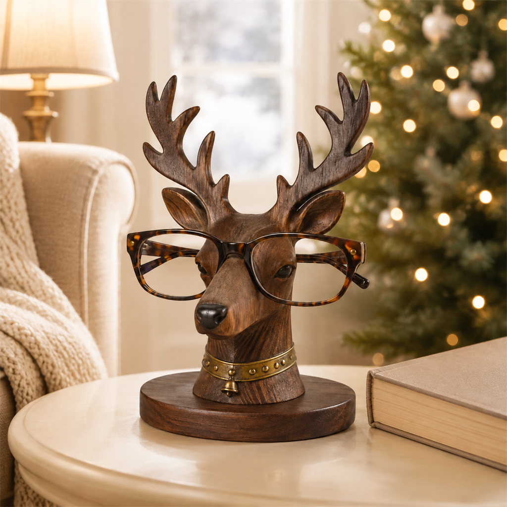 🦌😂 “Where Are My Glasses?” Deer Holder – Rustic Stag Eyeglass Stand