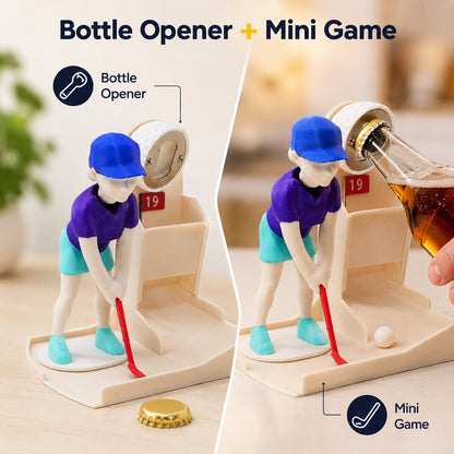 Interactive Golf Bottle Opener - Turn Every Drink Into A Mini Game