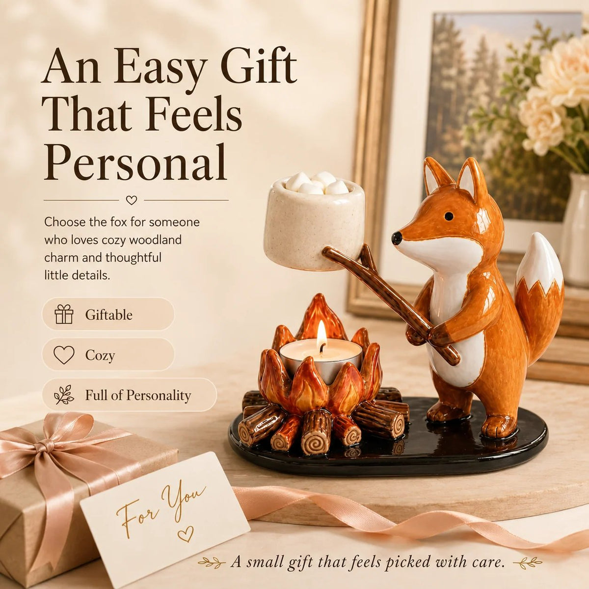 🐱🔥Cute Animal Campfire Tealight Candle Holder- 3 Styles Available