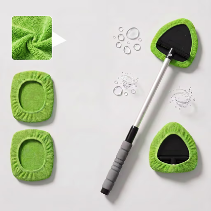 🚗 Extendable Windshield Cleaner – 180° Rotating Head & 4 Washable Pads