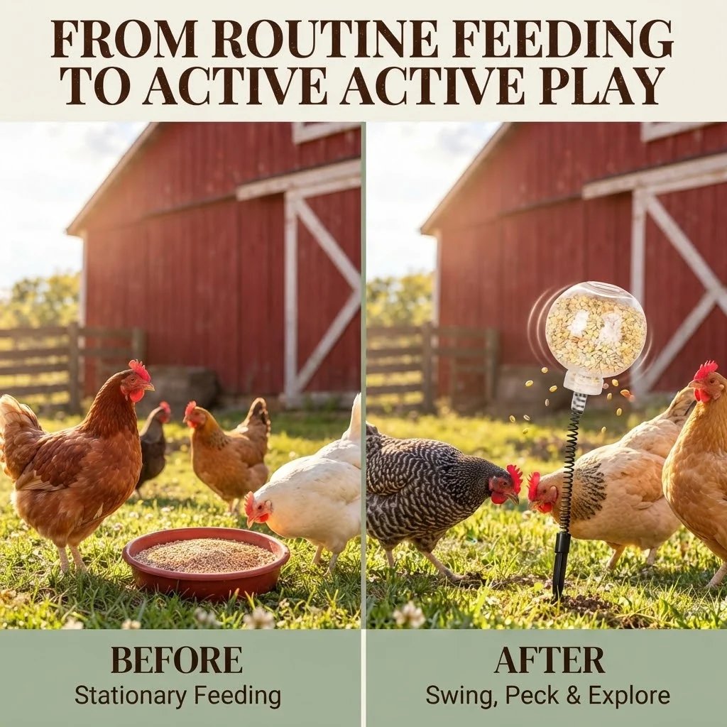 🐔 49% Off Ends Tonight | Peck & Play Hanging Chicken Treat Feeder