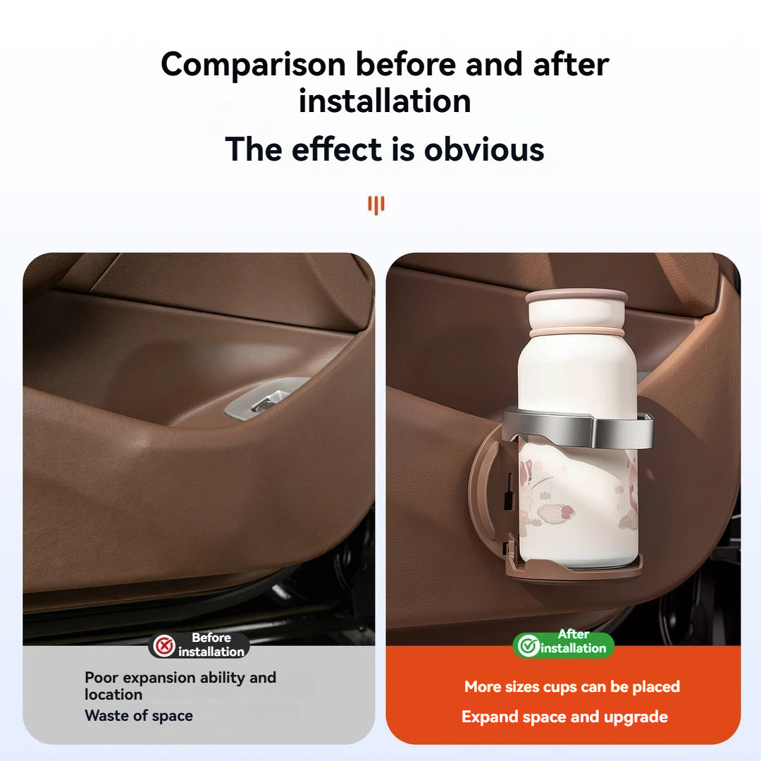 🚗 Fold-Away 2-in-1 Car Door Drink and Phone Caddy – Space-Saving Hanging Organizer