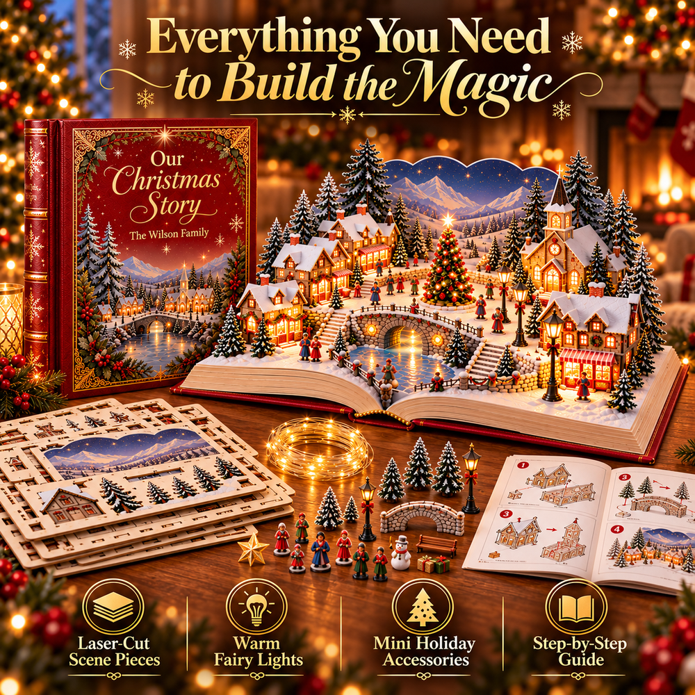 Light-Up Christmas Village Storybook