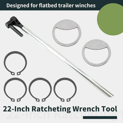 17–22" Ratcheting Winch Bar 🔩 – Reversible Truck Cargo Tightening Tool