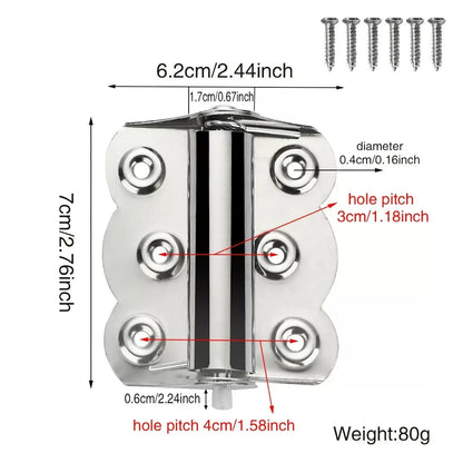 4-Pack Stainless Steel Auto-Closing Screen Door Hinges, 2.4 x 3 in. Heavy-Duty Spring Hardware for Indoor & Outdoor Use 🚪