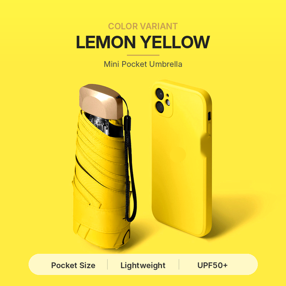 ☔ Pocket Capsule Umbrella – Compact 2-in-1 Rain & Sun Protection
