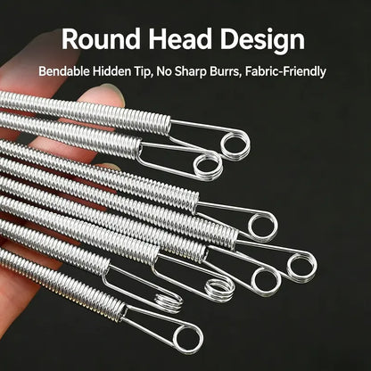 Quick-Thread Drawstring Tool 🧵 – 2-Piece Spring-Loaded Set for Hoodies & Pants