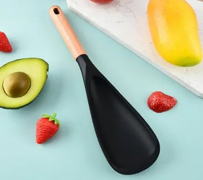 🍳✨ 2-in-1 Silicone Spatula Spoon – Stir, Flip, Scoop & Serve with One Tool
