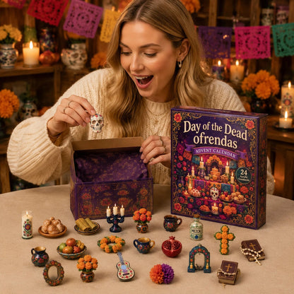 Day of the Dead Ofrendas Advent Calendar 2026 - 24-Day Festive Countdown, Acrylic Charms Blind Box