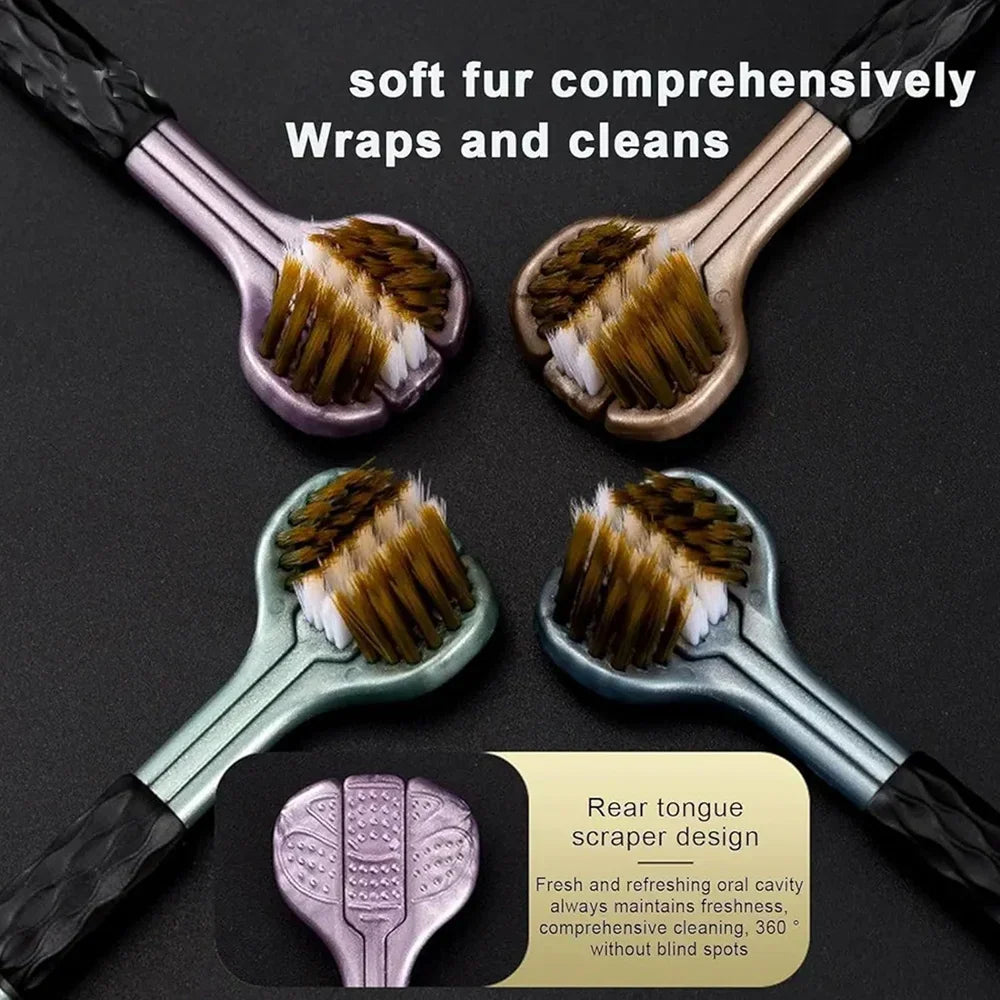 🪥 360° Triple-Sided Toothbrush – Multi-Angle Teeth Cleaning Design
