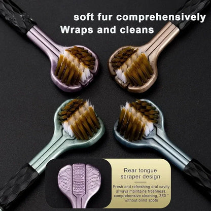 🪥 360° Triple-Sided Toothbrush – Multi-Angle Teeth Cleaning Design