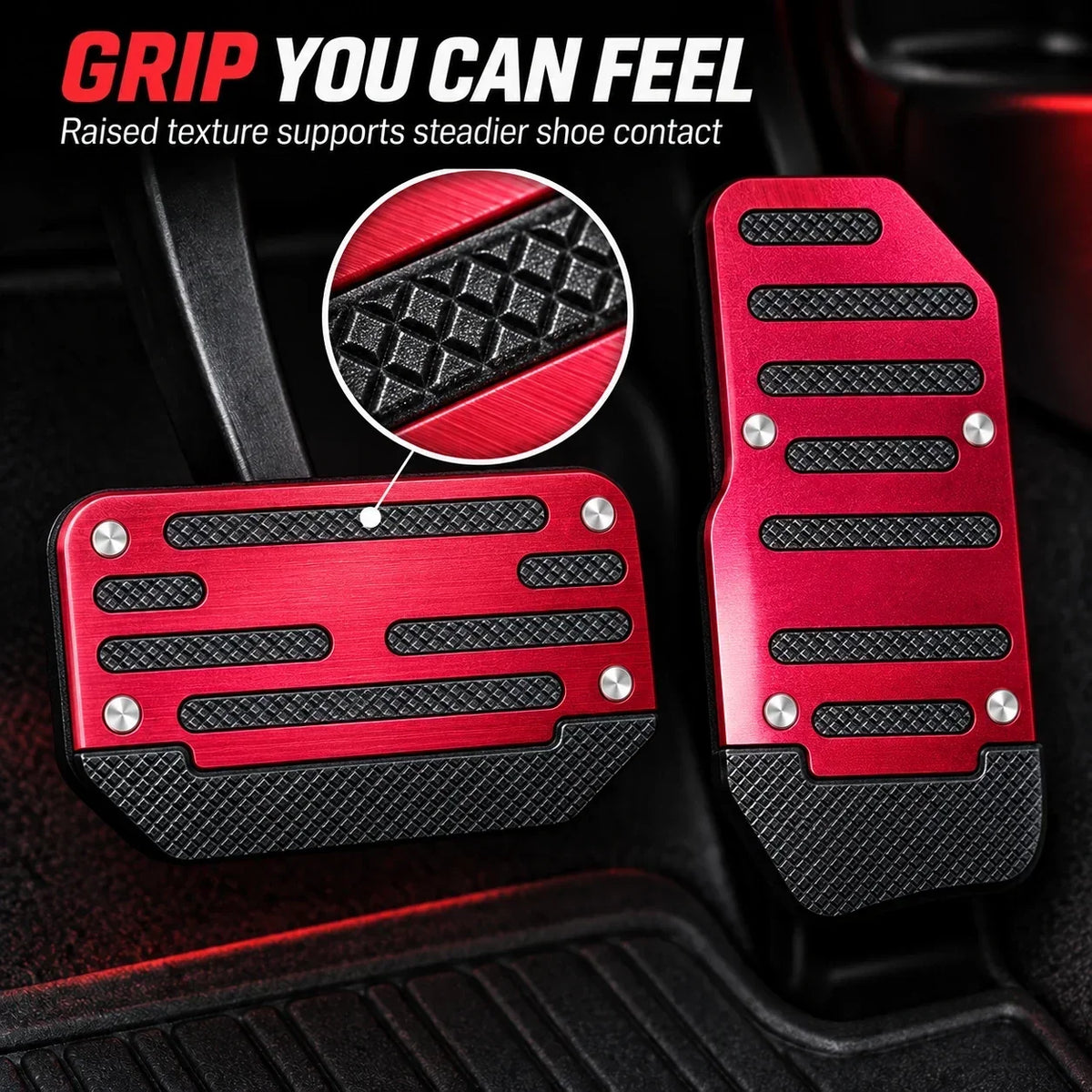 🚗Universal 2-Piece Anti-Slip Pedal Covers for Automatic Cars – Brake & Accelerator