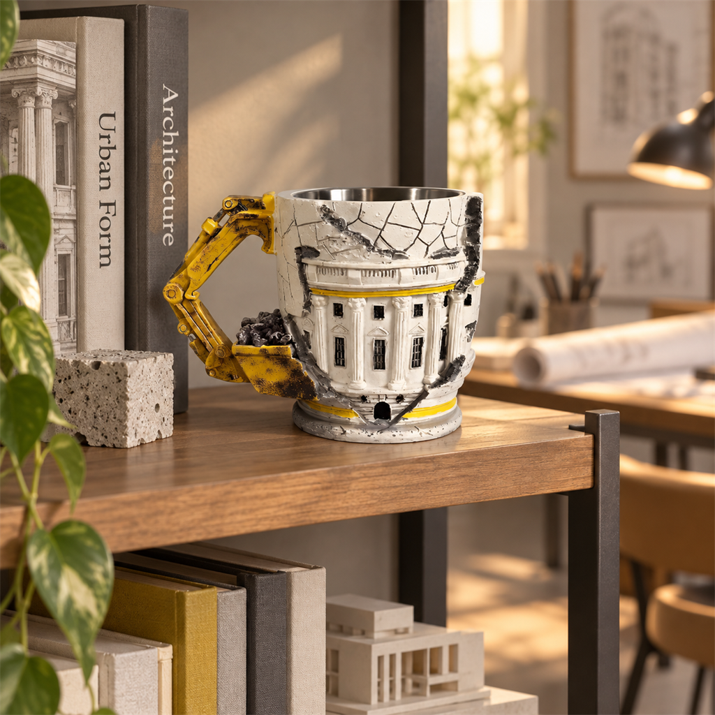 🏗️☕ Builder’s Tribute Excavator Mug – Construction Worker Keepsake & Gift