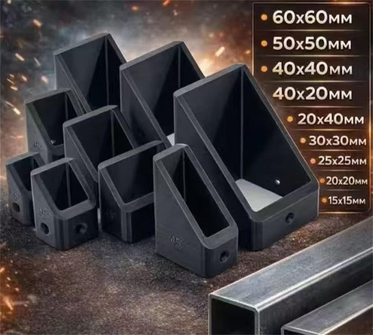 45° Steel Pipe Beveling Guide 🛠️ – Precision Square Tube Cutting Jig