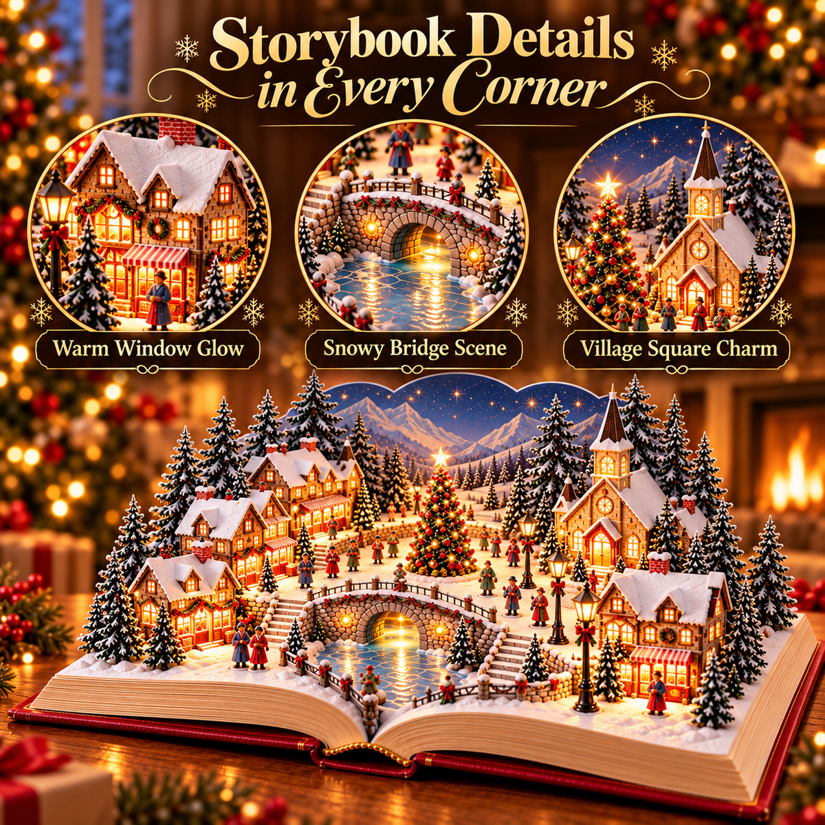 Light-Up Christmas Village Storybook