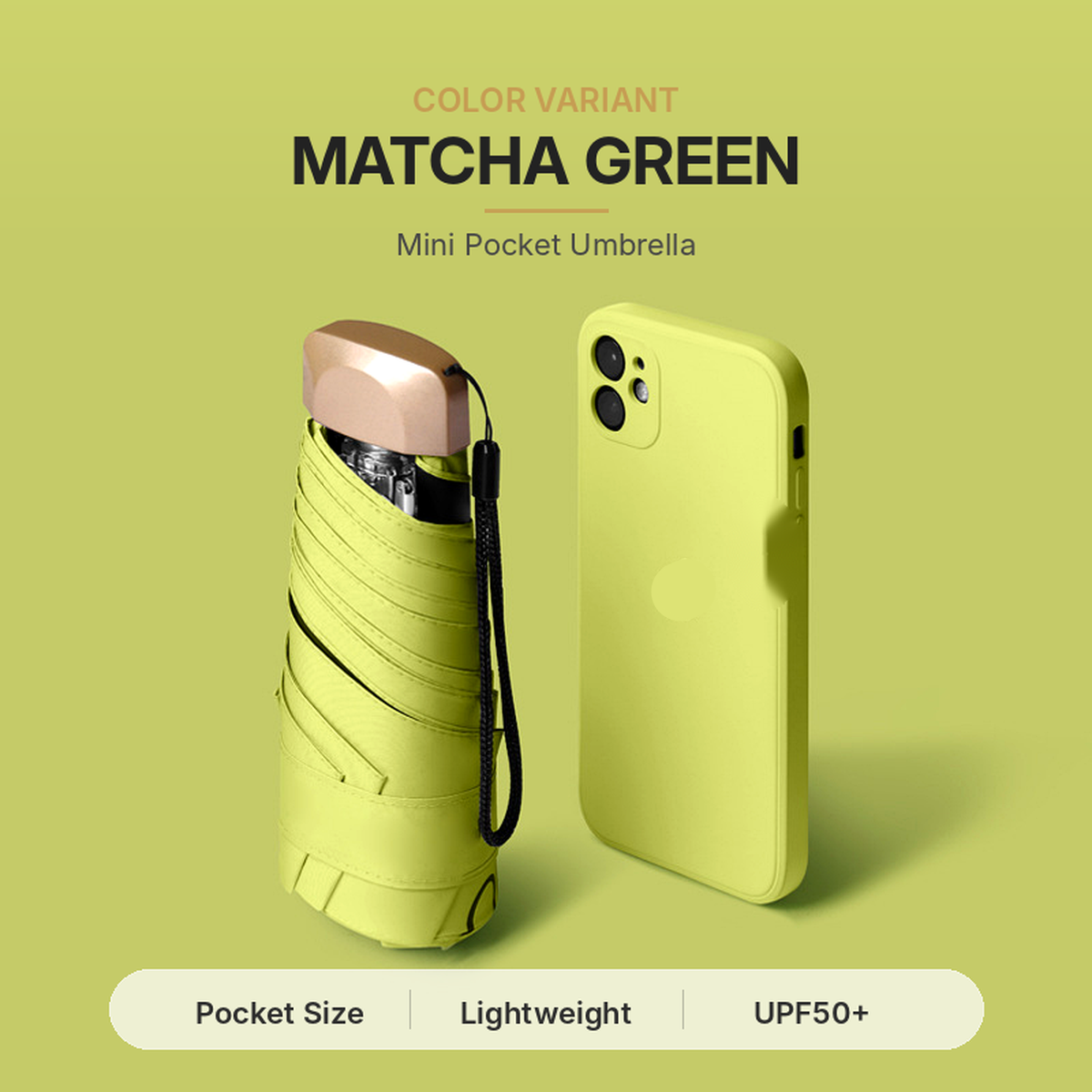 ☔ Pocket Capsule Umbrella – Compact 2-in-1 Rain & Sun Protection