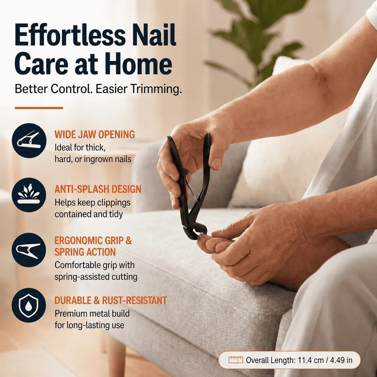 🔥HOT SALE ✂️ Precision Toenail Trimmer – Easy, Clean Cuts with Less
