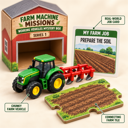 🚜 Farm Machine Missions Mystery Box – 8 Working Vehicles & Real Farm Jobs 🌾