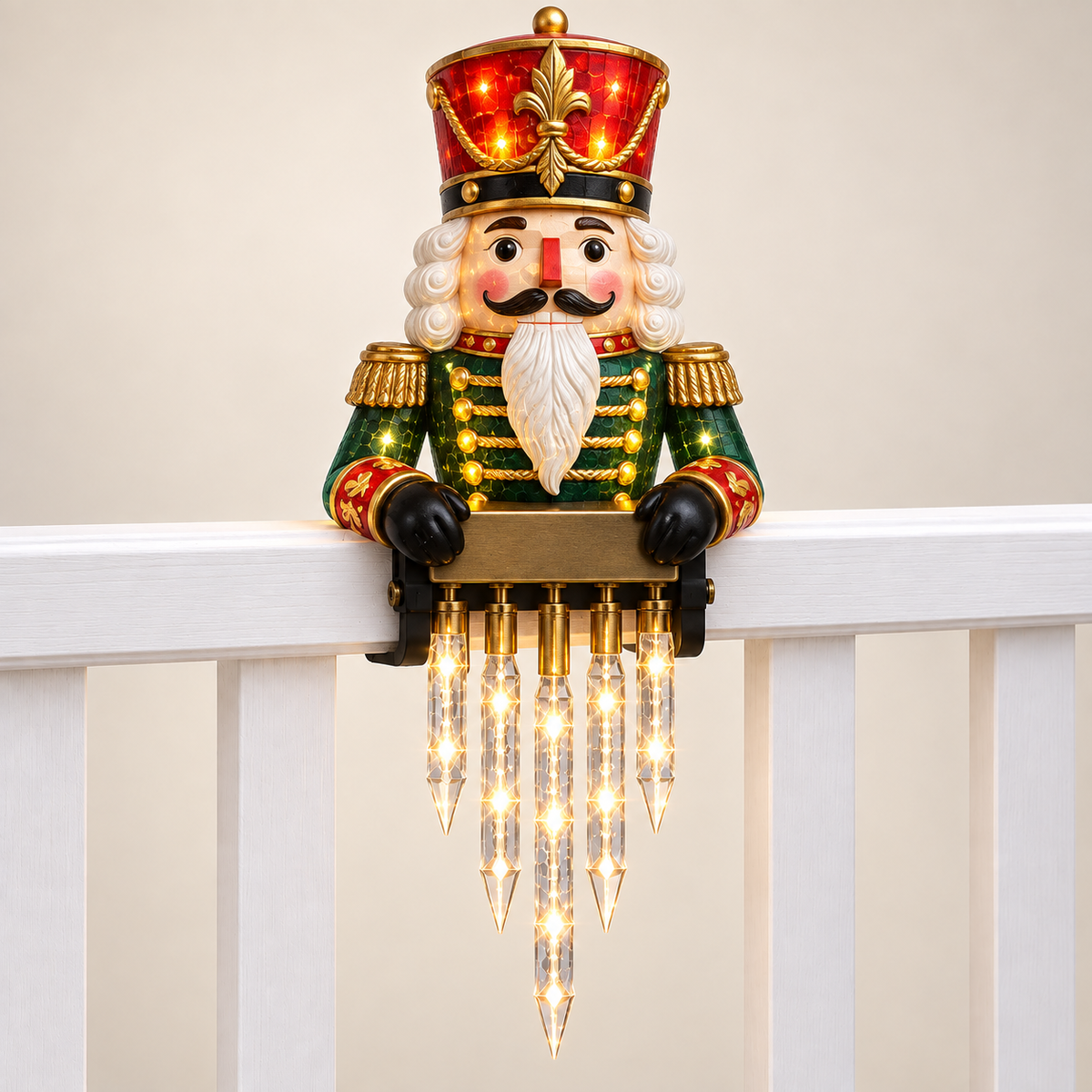 🎄✨ Christmas Character Icicle Lights – Festive LED Railing & Holiday Hanging Décor
