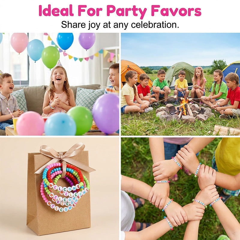 🎒Back to School Friendship Bracelets Set🧒 -Include Our Class Is a Family Greeting Card and  Bracelet with Bags Gift