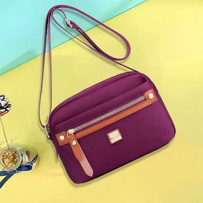 ❤️ Lightweight Red Nylon Crossbody Bag with Adjustable Strap