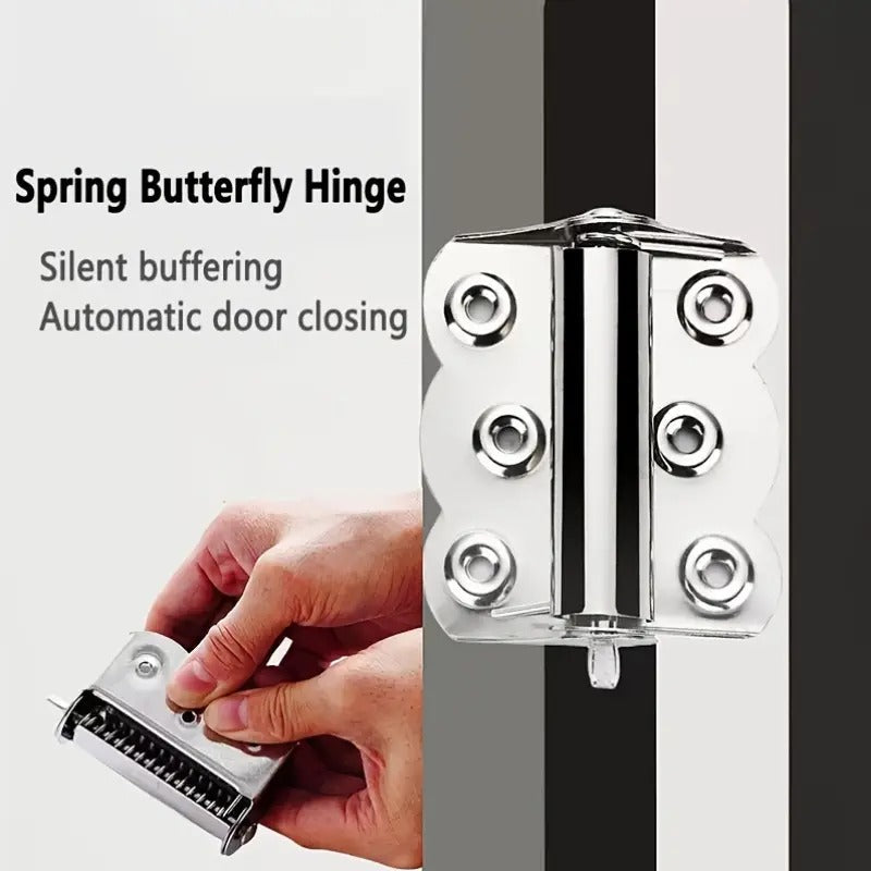 4-Pack Stainless Steel Auto-Closing Screen Door Hinges, 2.4 x 3 in. Heavy-Duty Spring Hardware for Indoor & Outdoor Use 🚪